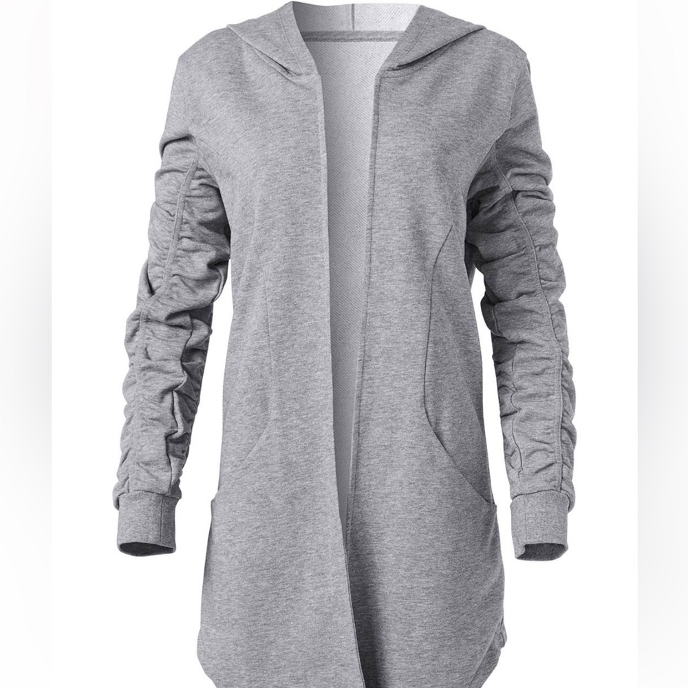 Venus asymmetrical sweatshirt coat
